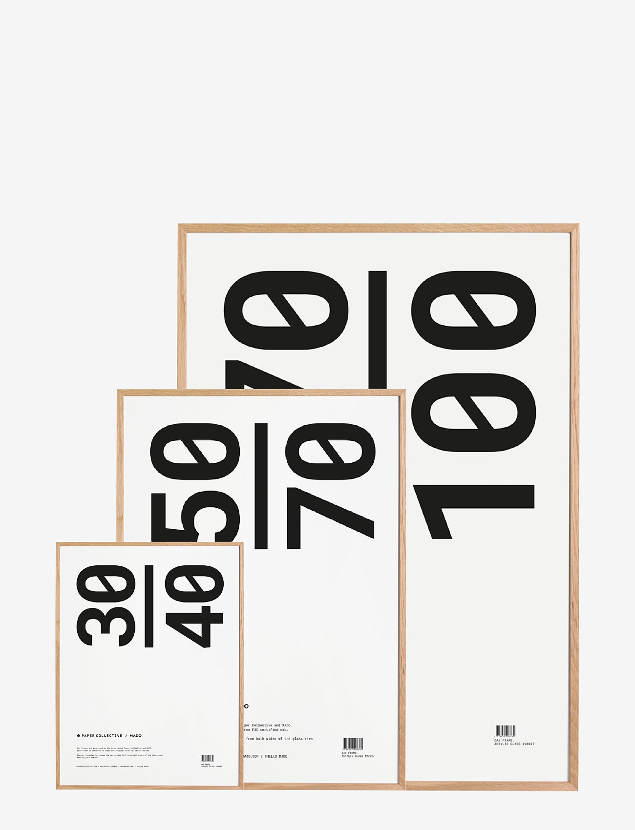 PAPER COLLECTIVE Frame, Natural Oak (acrylic glass)