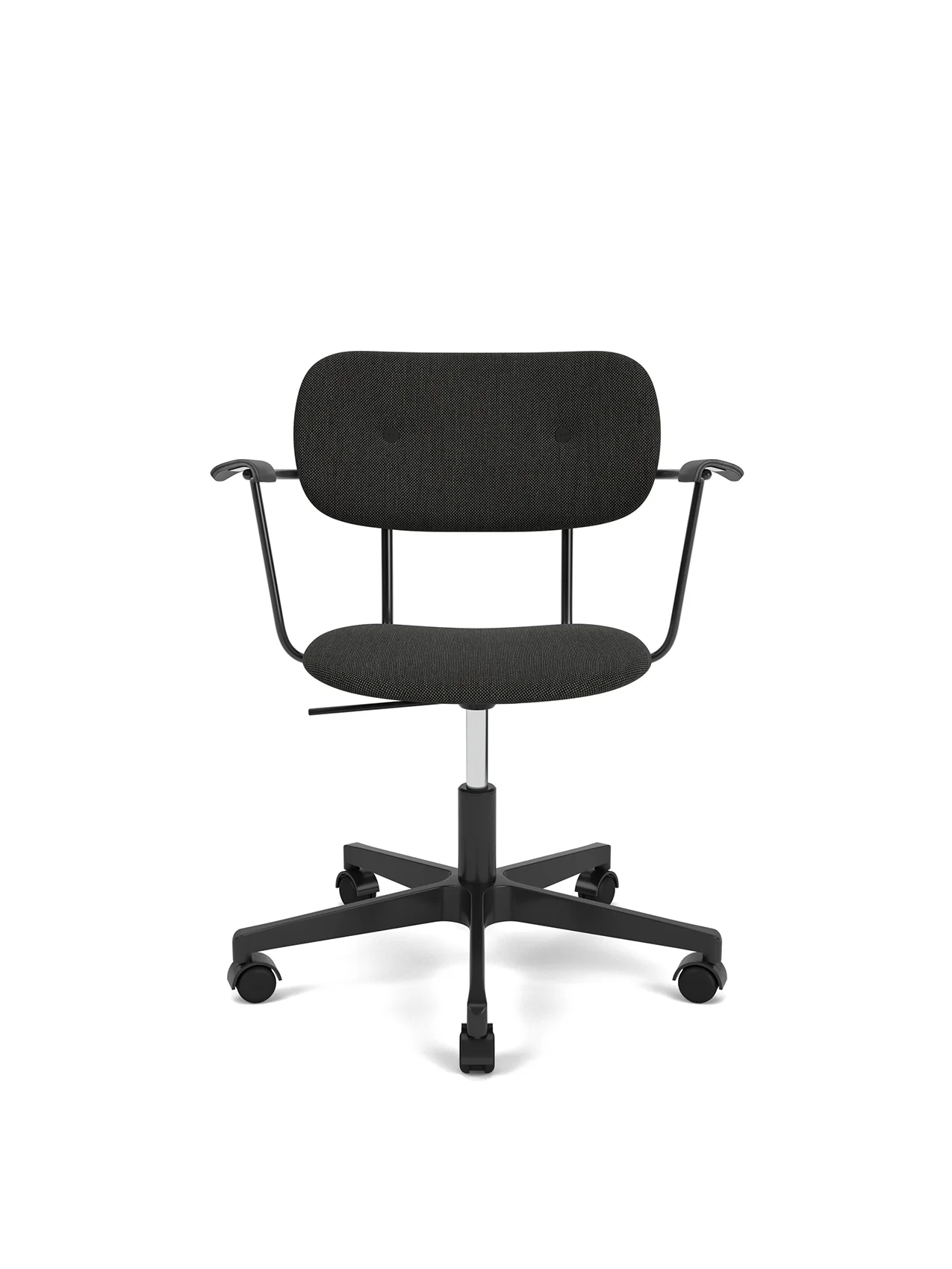 Audo Copenhagen Co Task Chair, Fully Upholstered, w/armrest, Black base