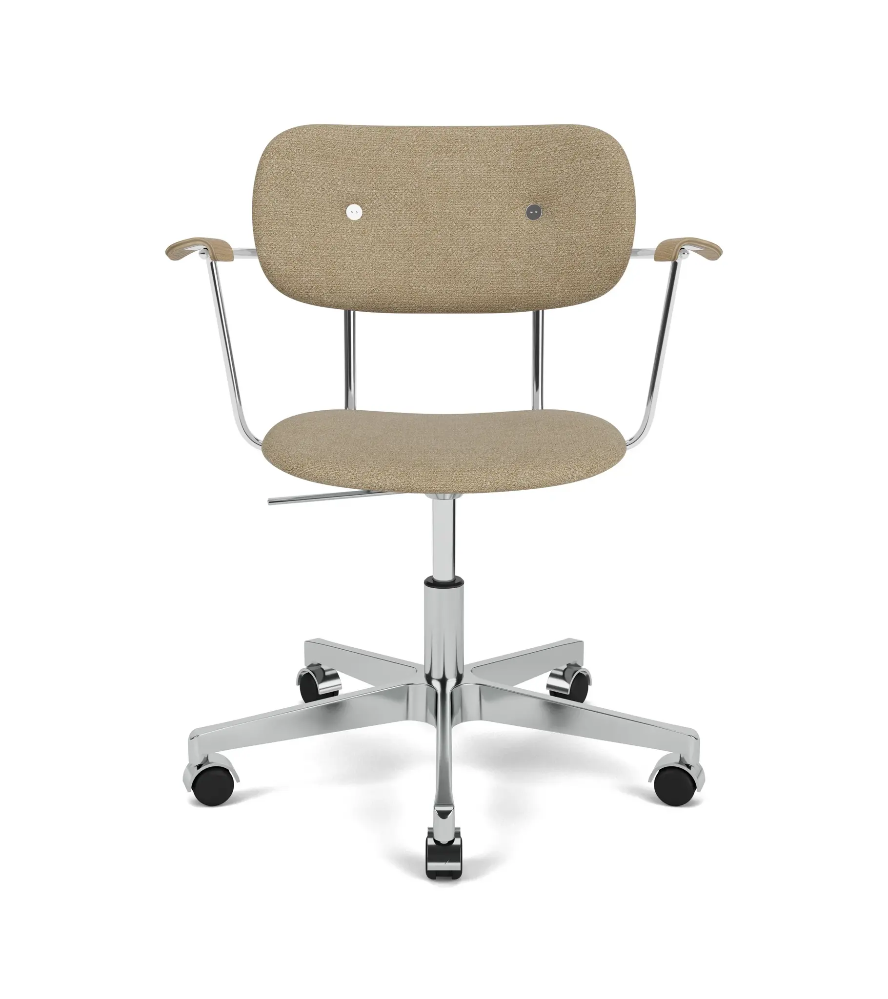 Audo Copenhagen Co Task Chair, Fully Upholstered w/armrest, Aluminium base