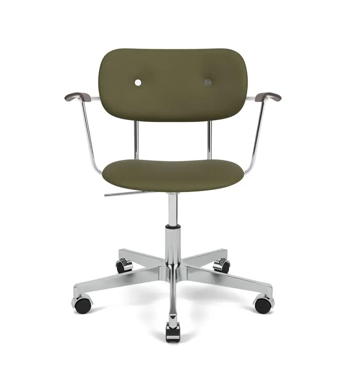 Audo Copenhagen Co Task Chair, Fully Upholstered w/armrest, Aluminium base
