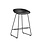 HAY AAS32 H65 Black base  2.0/black water-based lacquered oak veneer/powder coated steel footrest Black incl felt glides