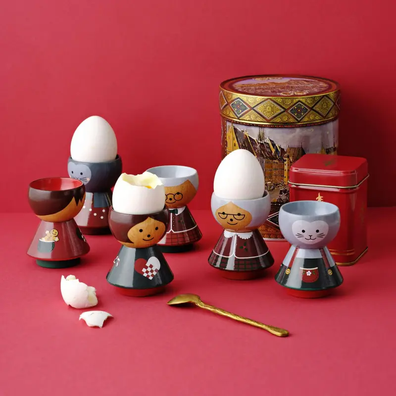Lucie  Kaas Bordfolk egg holder Christmas Mouse Green