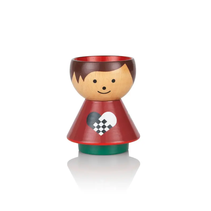 Lucie  Kaas Bordfolk egg holder Danish Heart Red