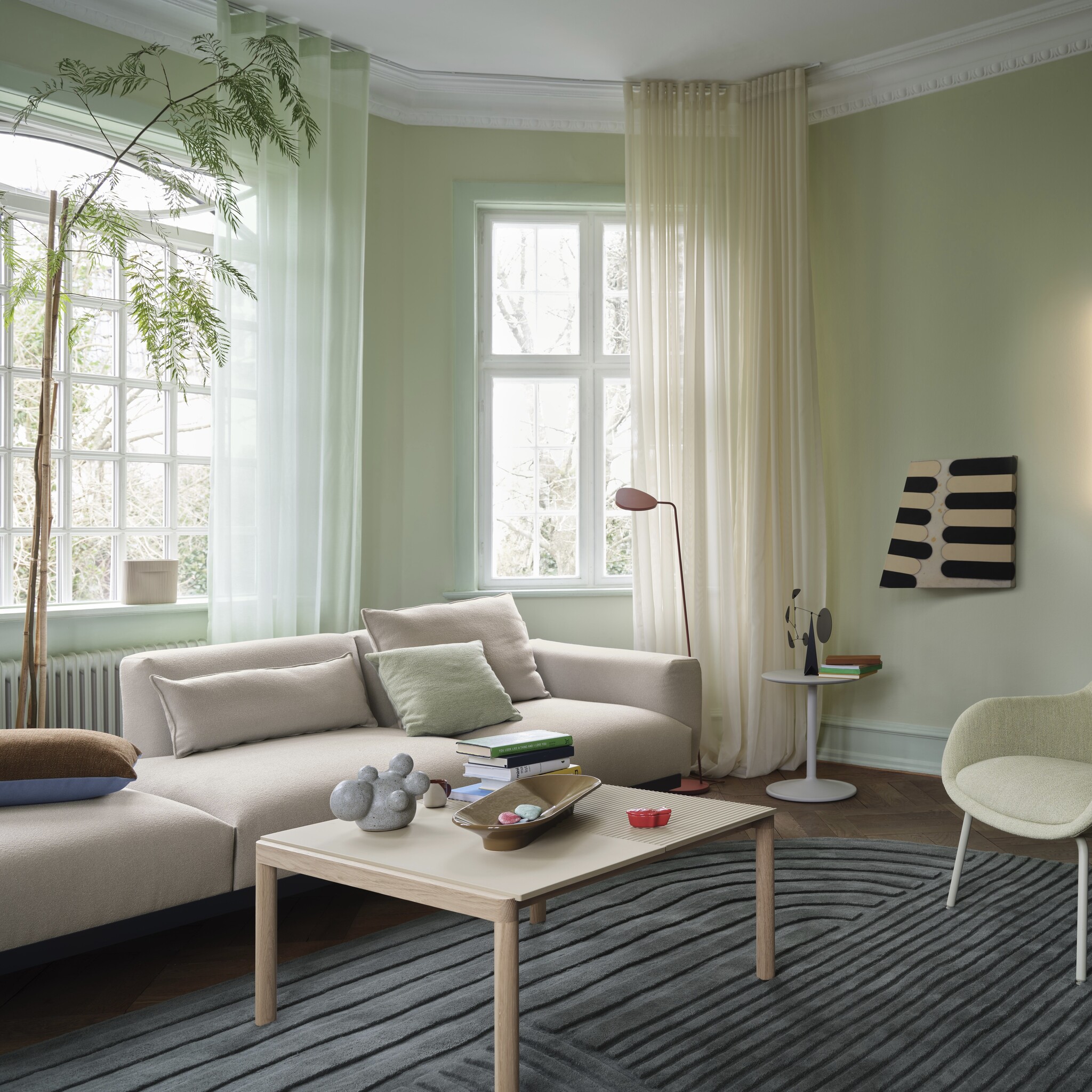 Muuto In Situ Sofa 3-Seater Configuration 7 - Ecriture 240/Black incl. 4 cushions