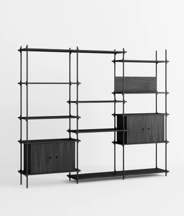 Moebe Shelving System – s.200.3.B Smoked Oak