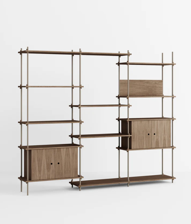 Moebe Shelving System – s.200.3.B Smoked Oak