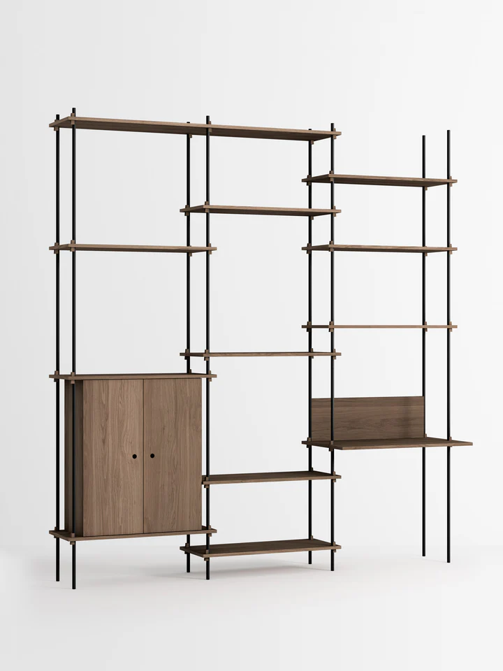 Moebe Shelving System – s.255.3.E Smoked Oak