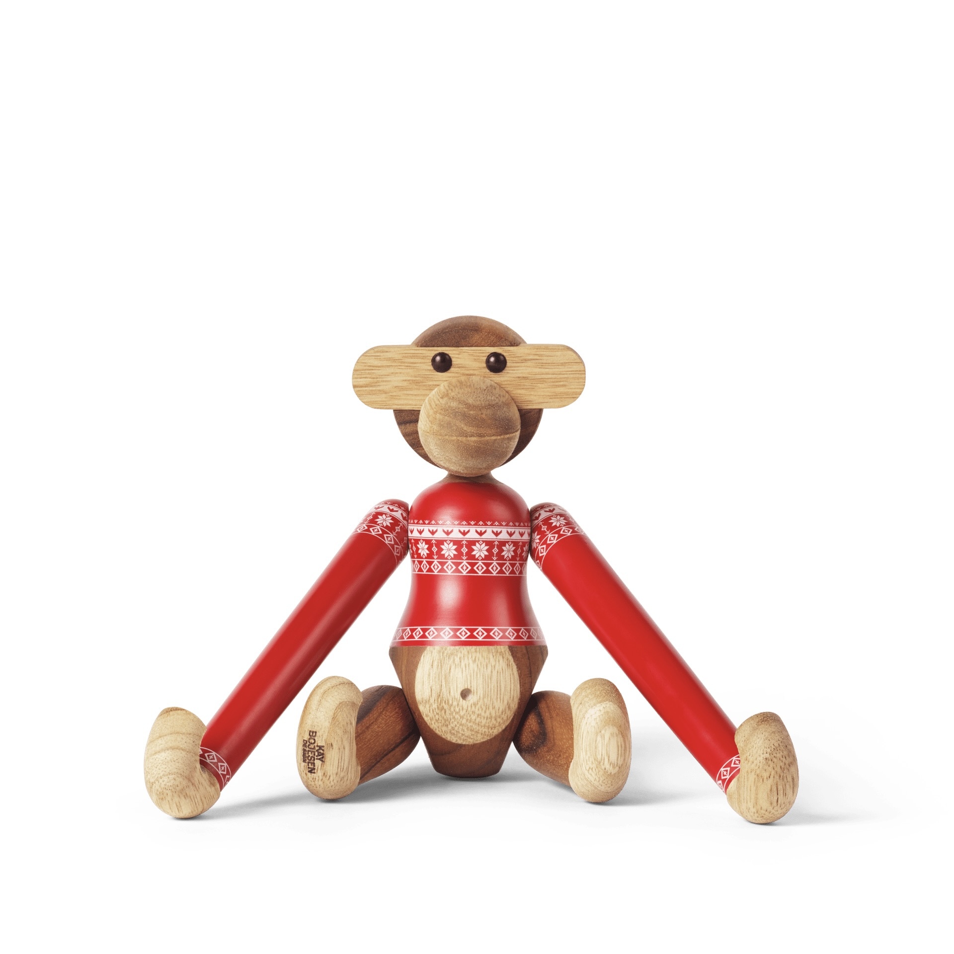 Kay Bojesen Christmas Jumper Monkey 2024 Small - Teak/Limba