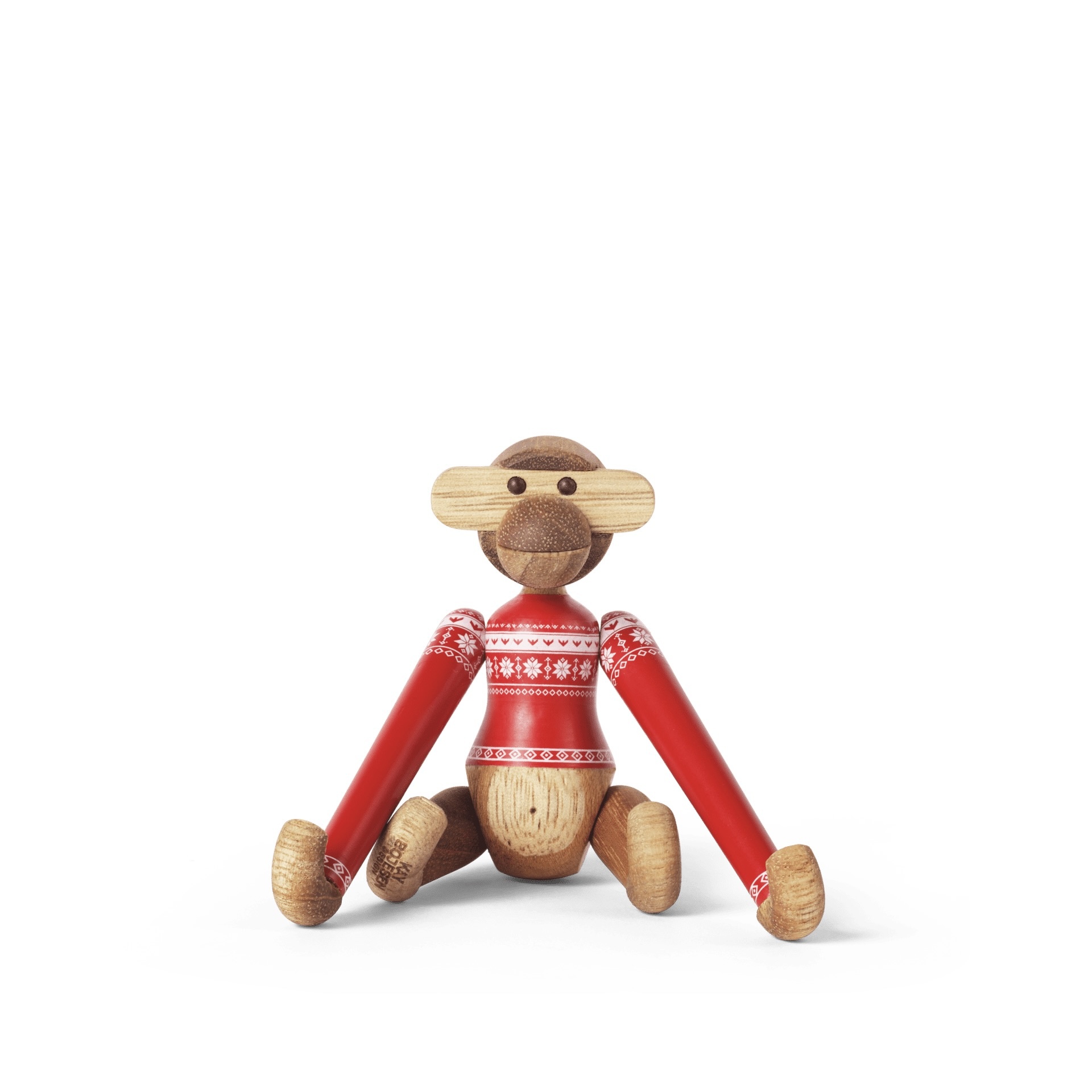 Kay Bojesen Christmas Jumper Monkey 2024 Mini - Teak/Limba