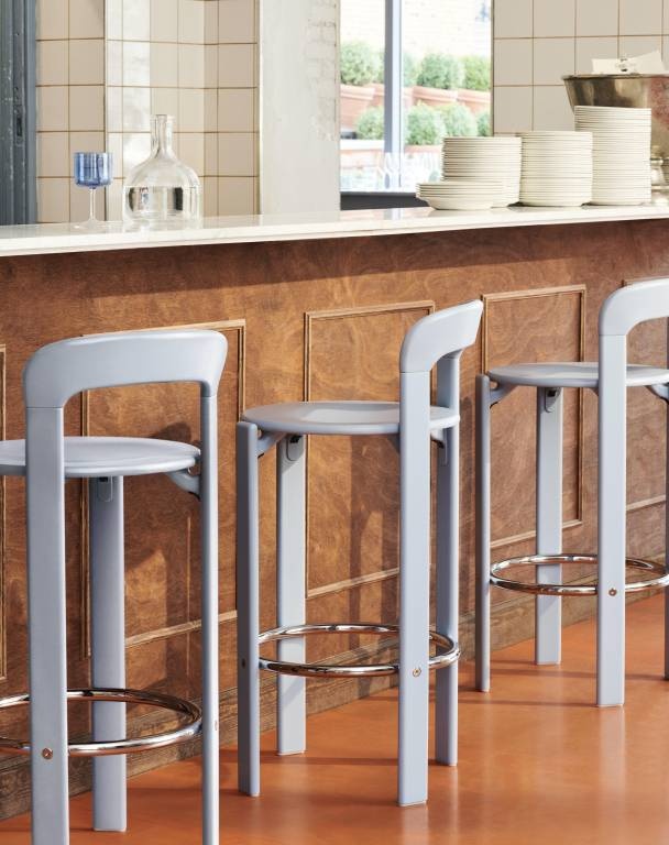HAY Rey Bar Stool 75 Slate Blue
