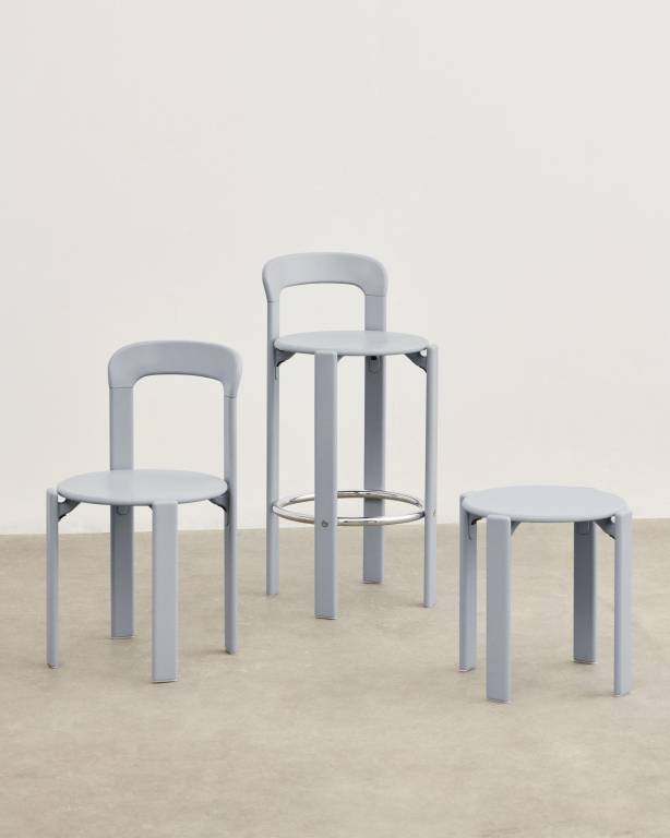 HAY Rey Bar Stool 75 Slate Blue