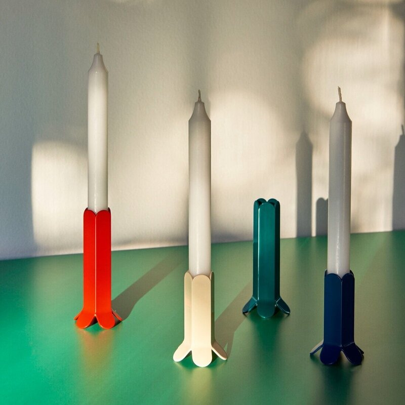 HAY Arcs Candleholder L Red