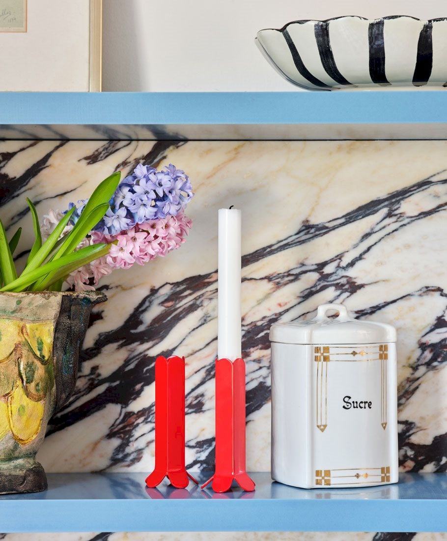 HAY Arcs Candleholder L Red