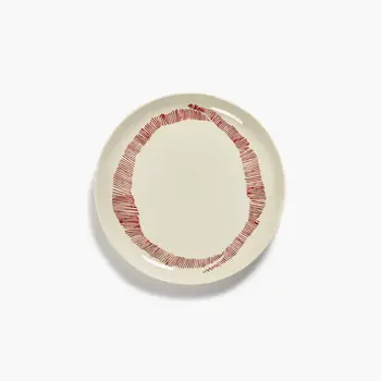Serax Ottolenghi Feast VOORGERECHTBORD WIT  - RODE STREPEN