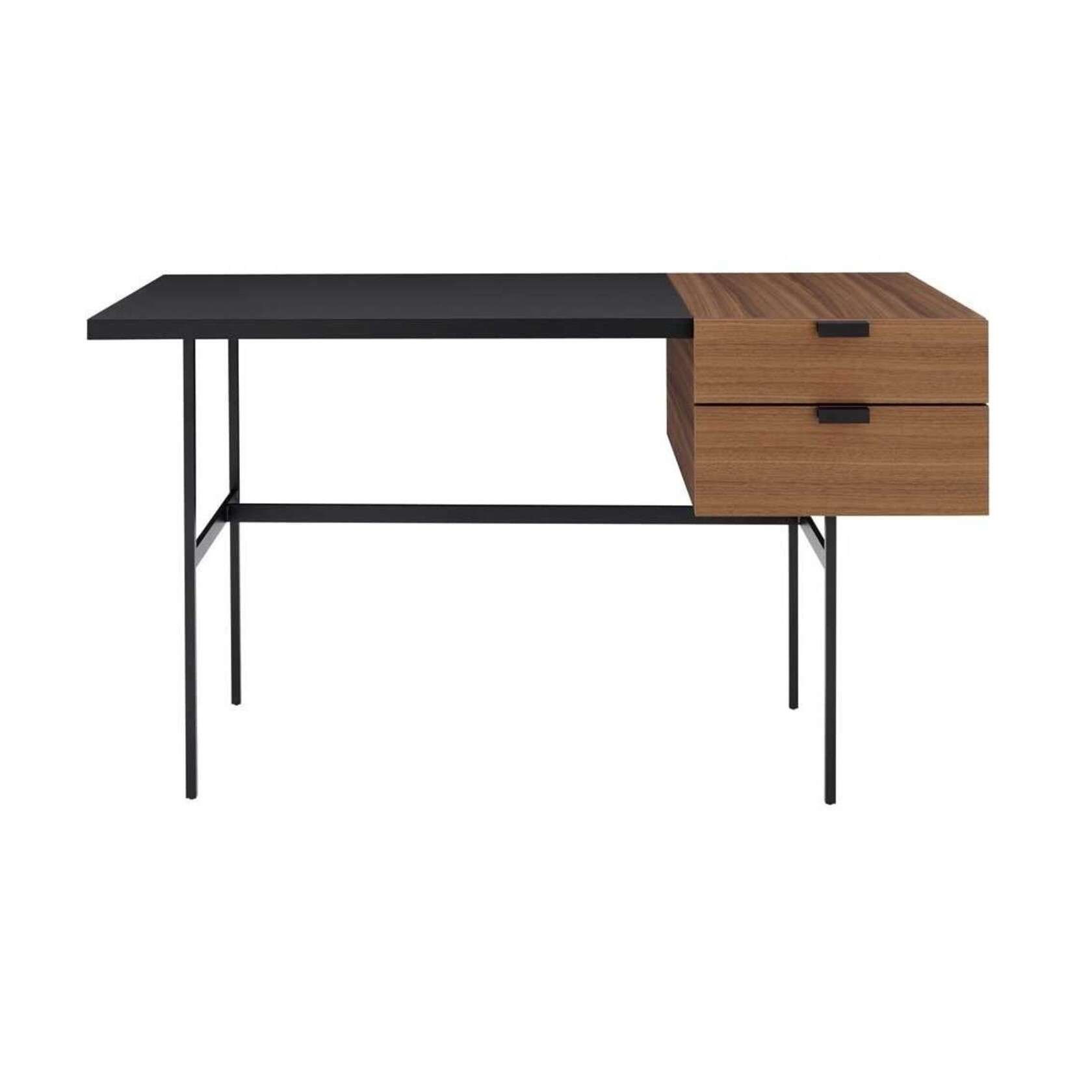 Ligne Roset Tanis Desk - Walnut/Black Fenix Laminate