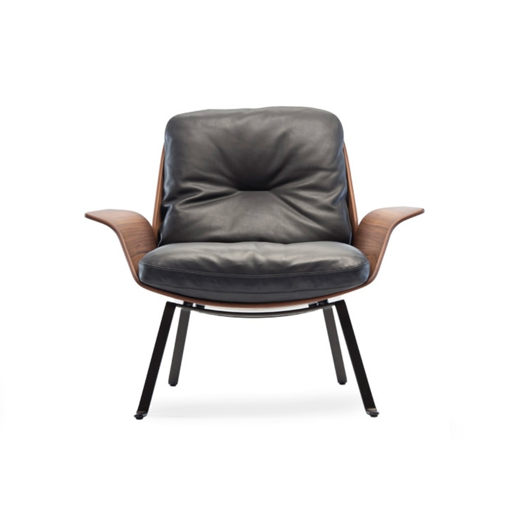 Prostoria Rei Easy Chair with armrests - Divina 80/Walnut Lacquer