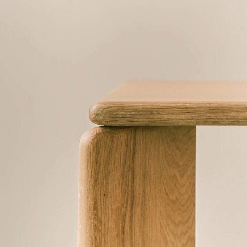 STUDIO HENK Eettafel rechthoekig - Soft - 240 x 90 cm - ronde rand - Eiken natural light hardwax olie