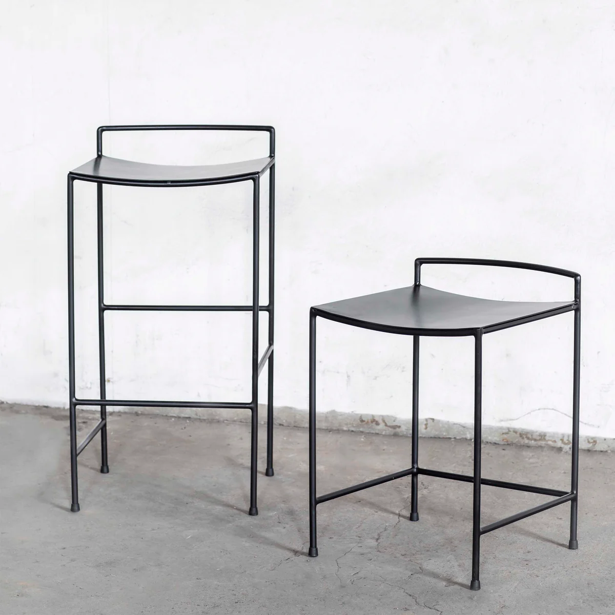 Serax Bar Stool Metal Black Nello Metal Sculptures