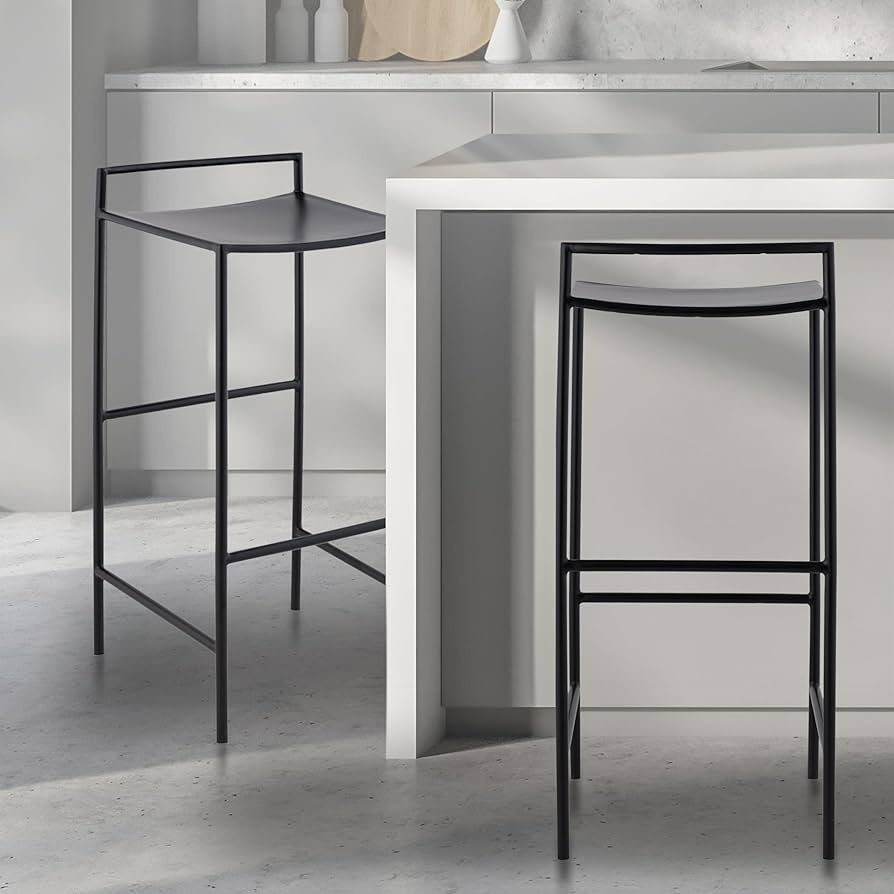 Serax Bar Stool Metal Black Nello Metal Sculptures