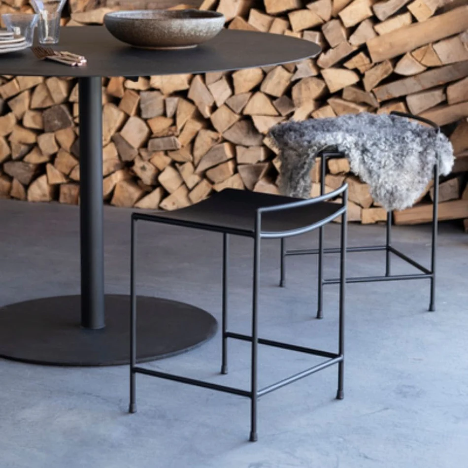 Serax Stool Metal Black Nello Metal Sculptures