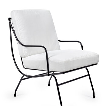Serax Lounge Chair with Cushion White Stresa Metal Sculptures