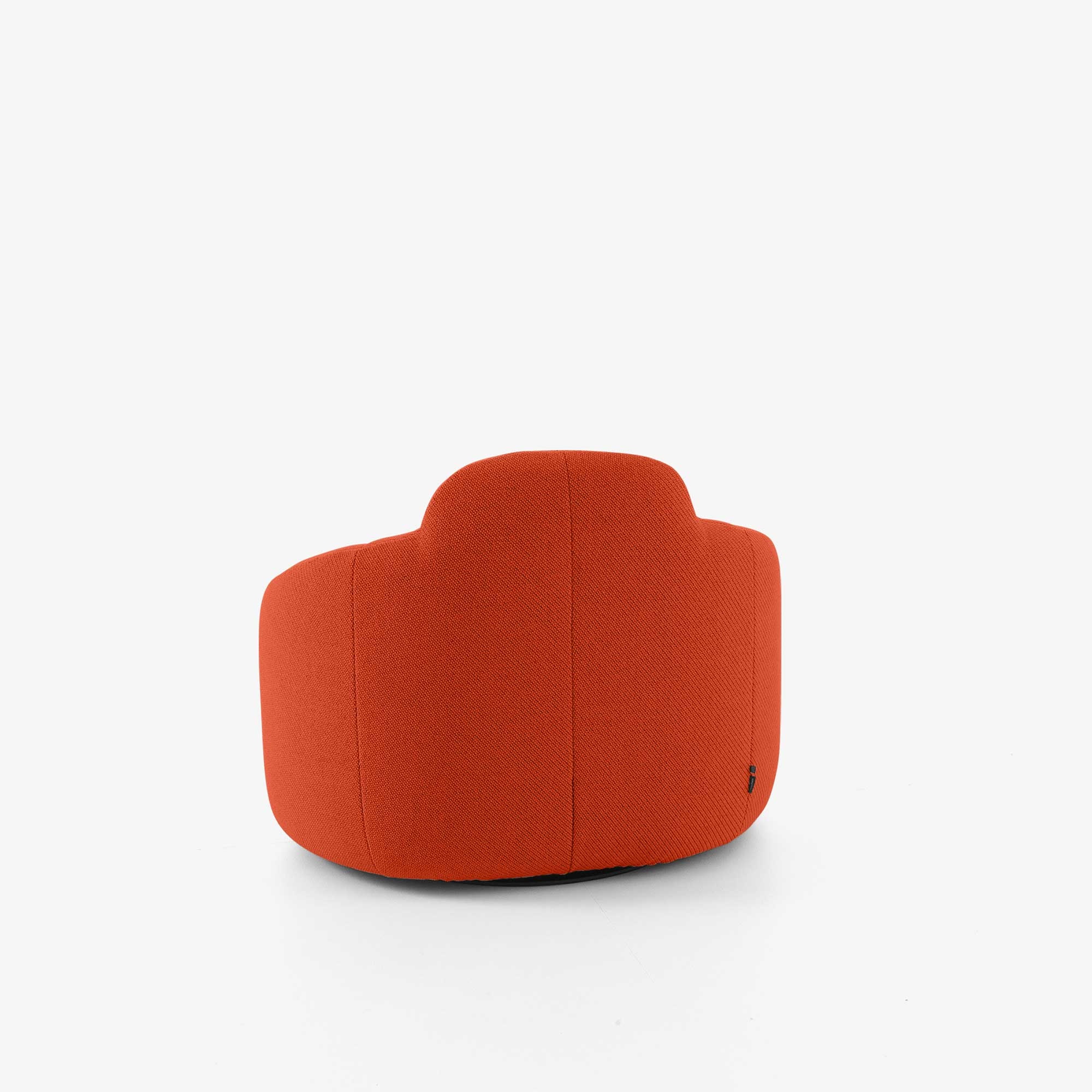 Ligne Roset Pumpkin Swivelling armchair high back - Coda Brique/Noir