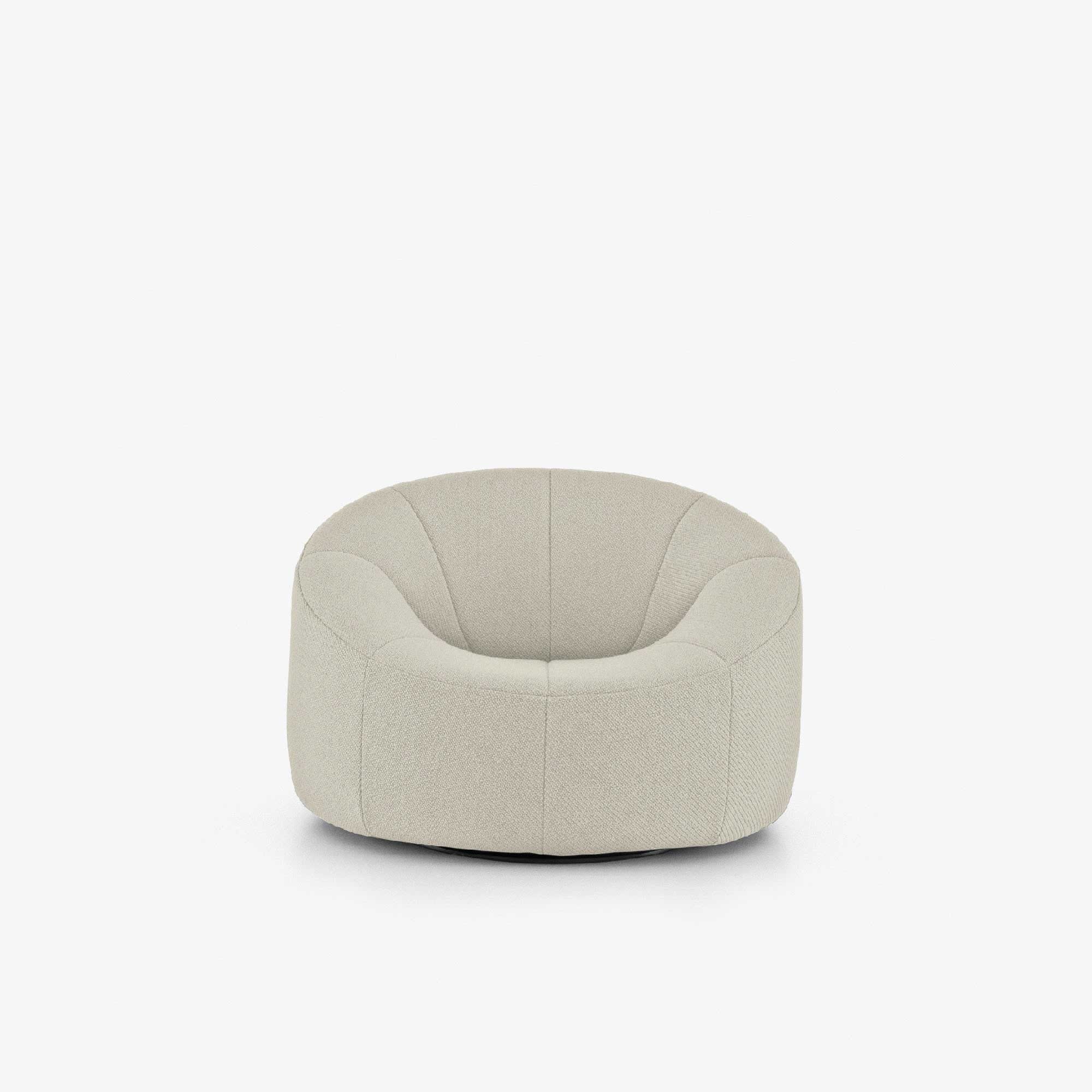 Ligne Roset Pumpkin Swivelling armchair - Coda Creme/Kiwi
