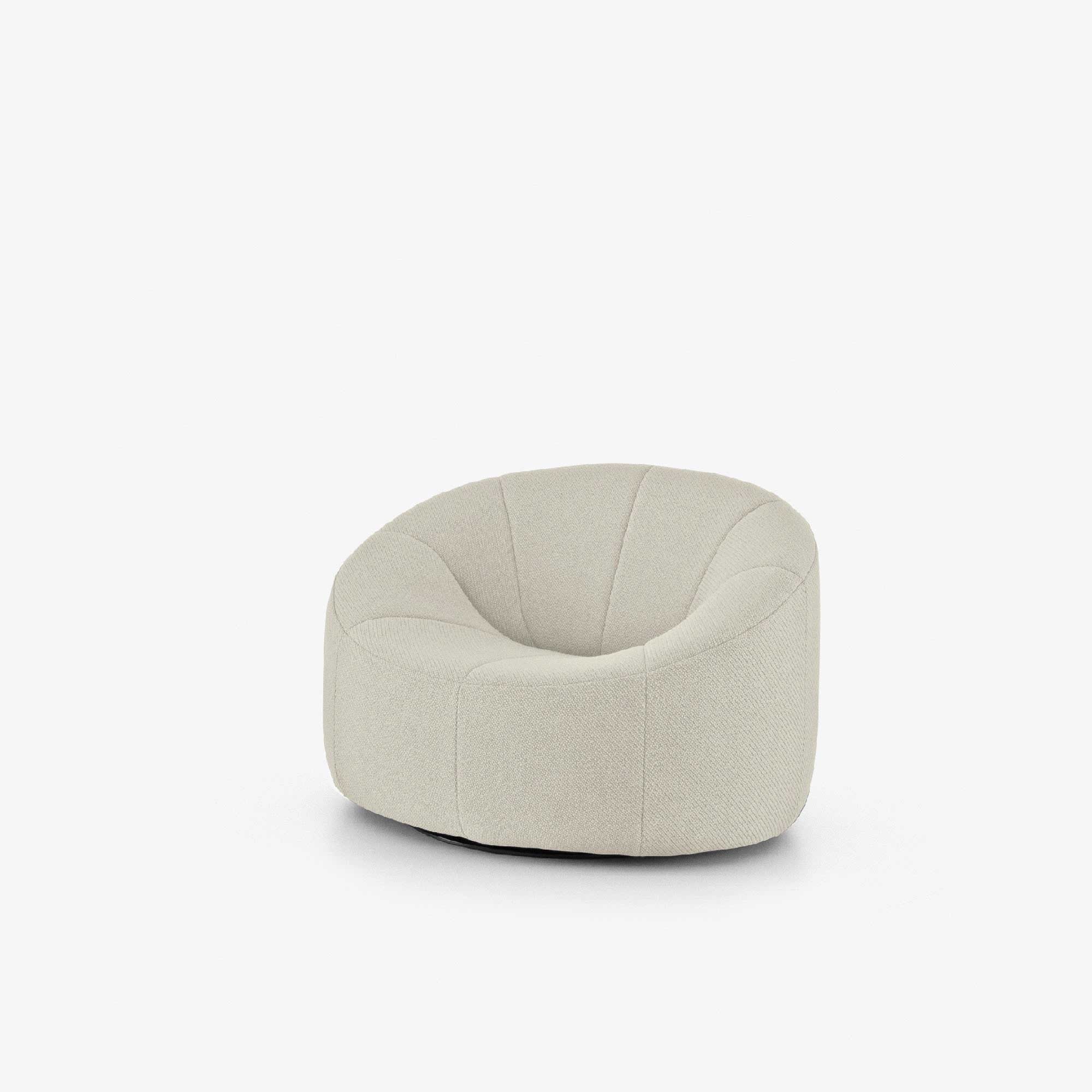 Ligne Roset Pumpkin Swivelling armchair - Coda Creme/Kiwi
