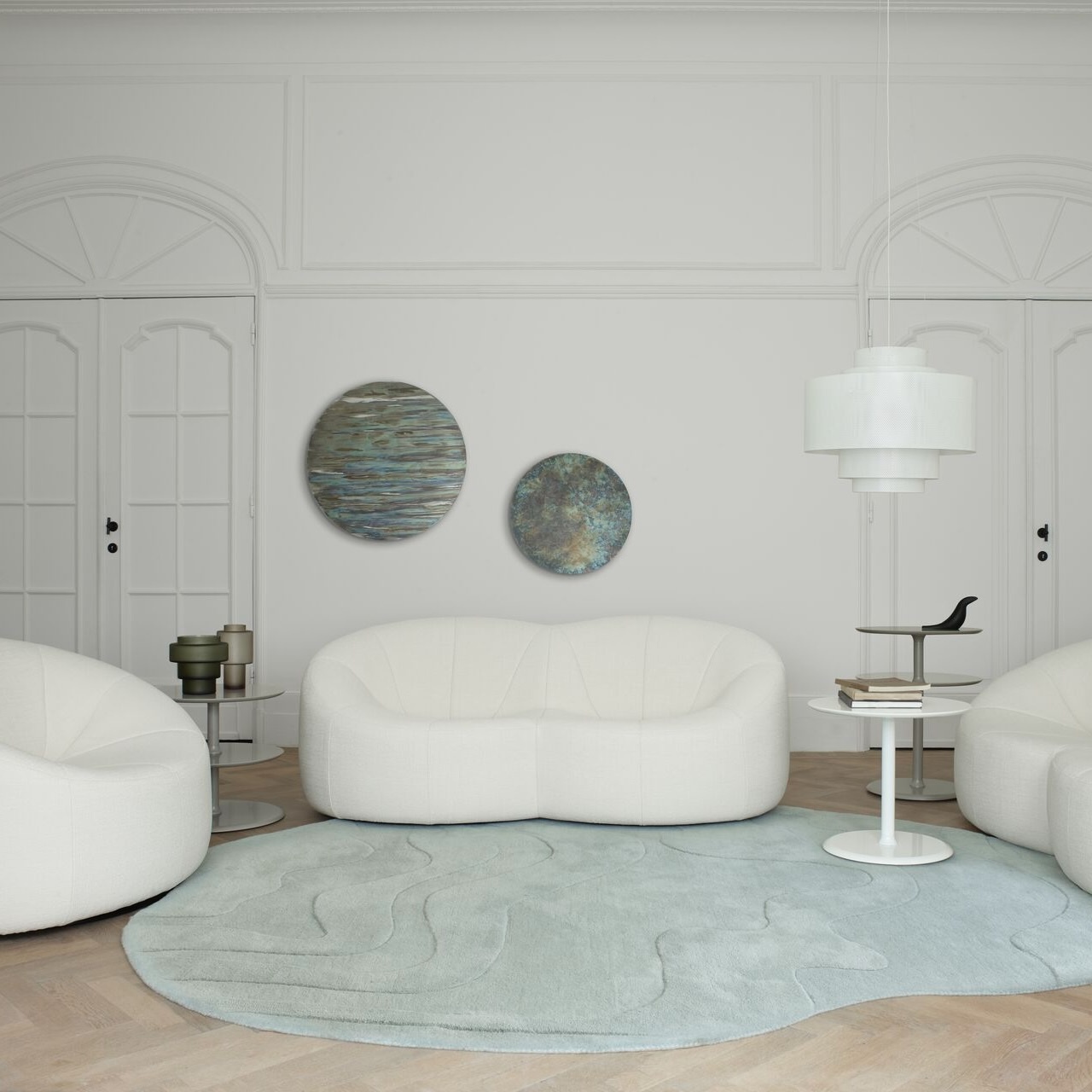 Ligne Roset Pumpkin Sofa - Coda Creme/Noir