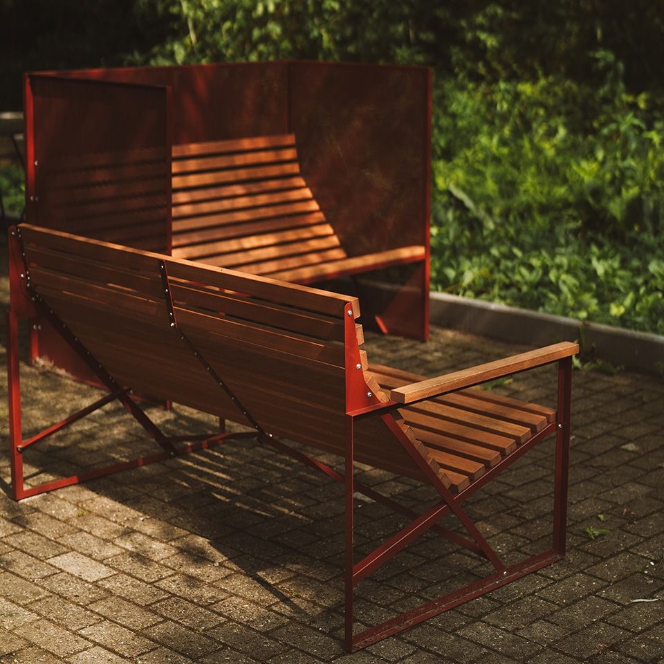 Weltevree Patio Bench - Cement Greygreen