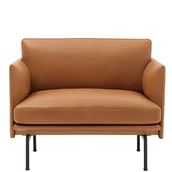 Muuto Outline Chair - Refine Leather Cognac/Black