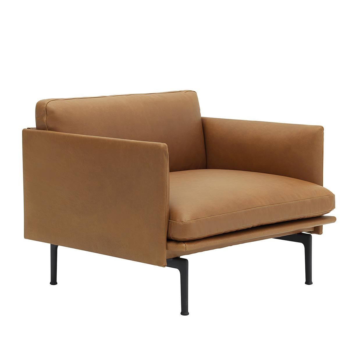 Muuto Outline Chair - Refine Leather Cognac/Black
