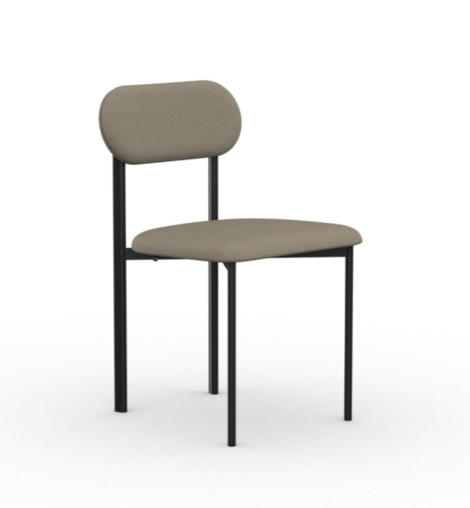 STUDIO HENK Oblique Chair zonder armleuning - zwart - brema sand03