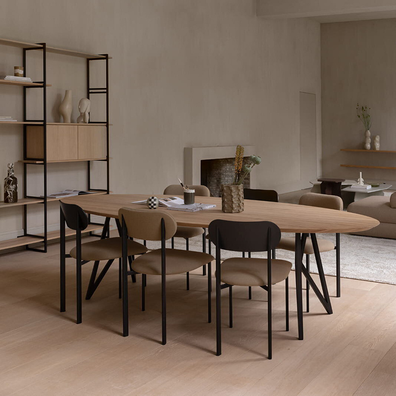 STUDIO HENK Oblique Chair zonder armleuning - zwart - brema sand03