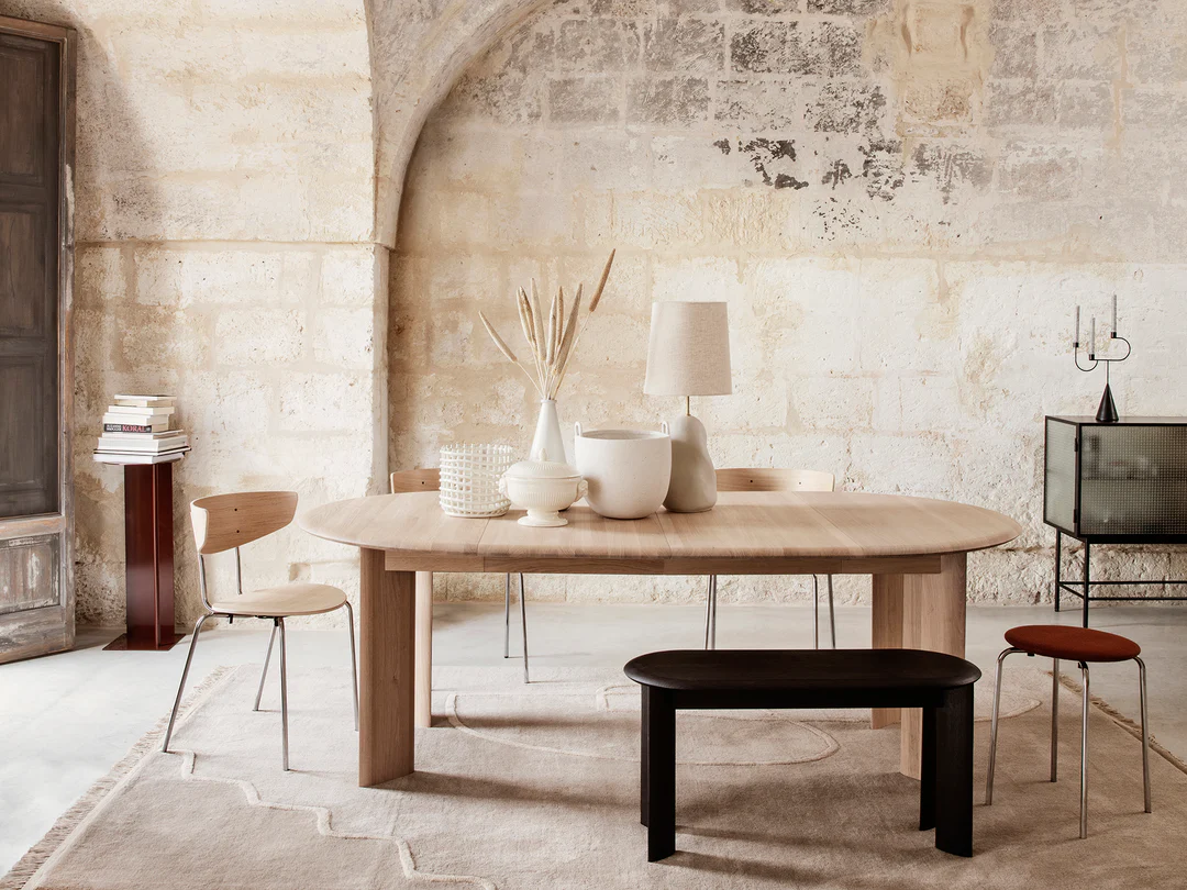 Ferm Living Bevel Table Extendable x2 - White Oiled Oak