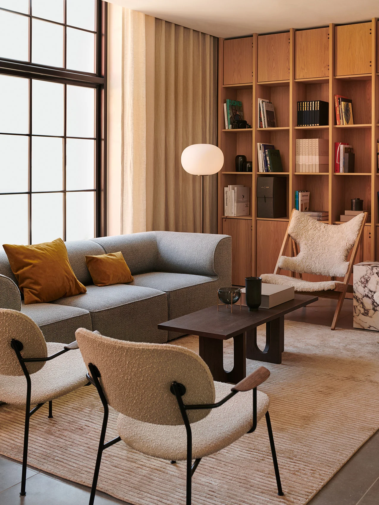 Audo Copenhagen Co Lounge Chair - Black Oak, Black Base/Dakar Leather