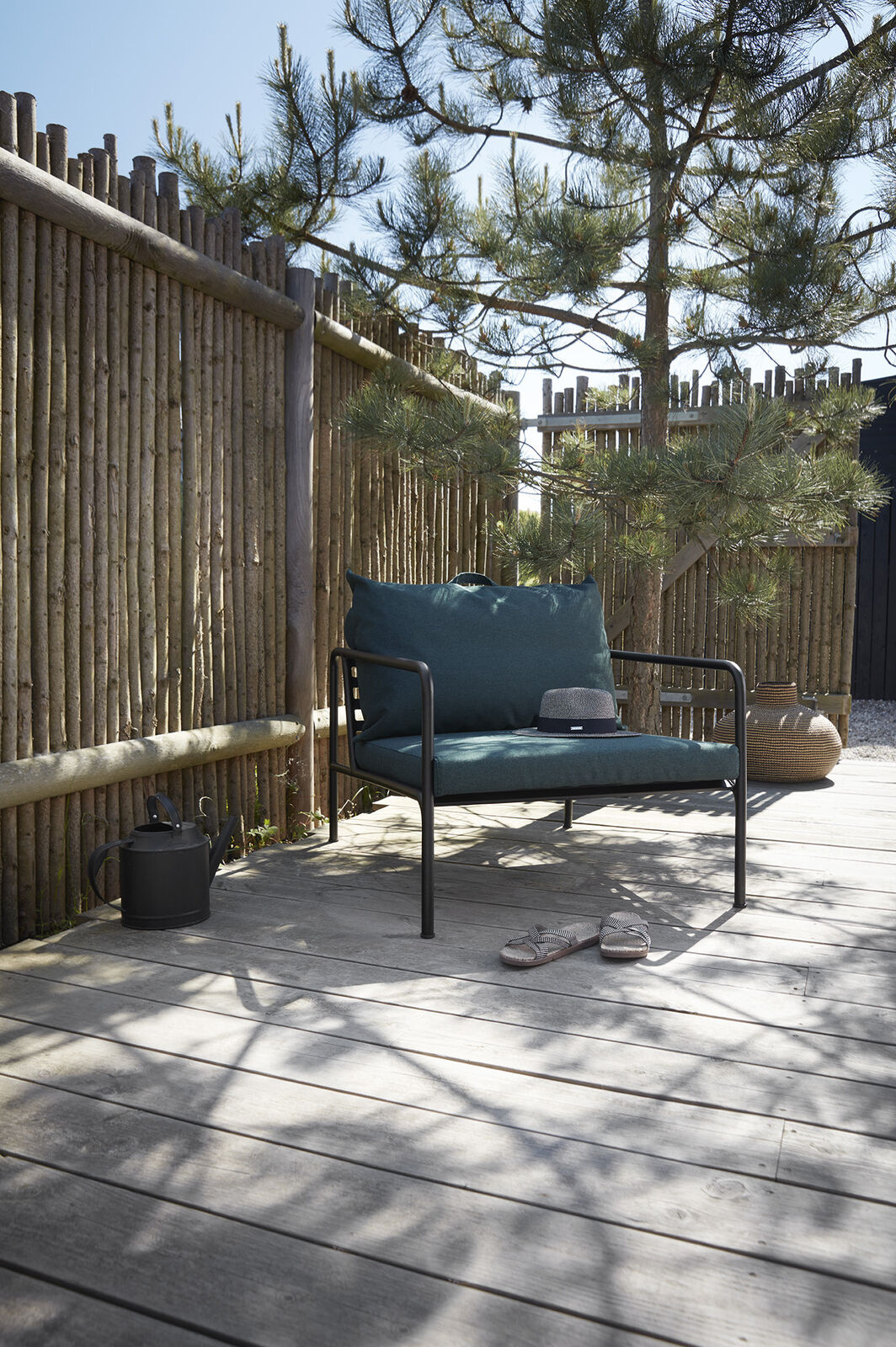 Houe AVON 2-seater sofa - Black - Sunbrella/Heritage