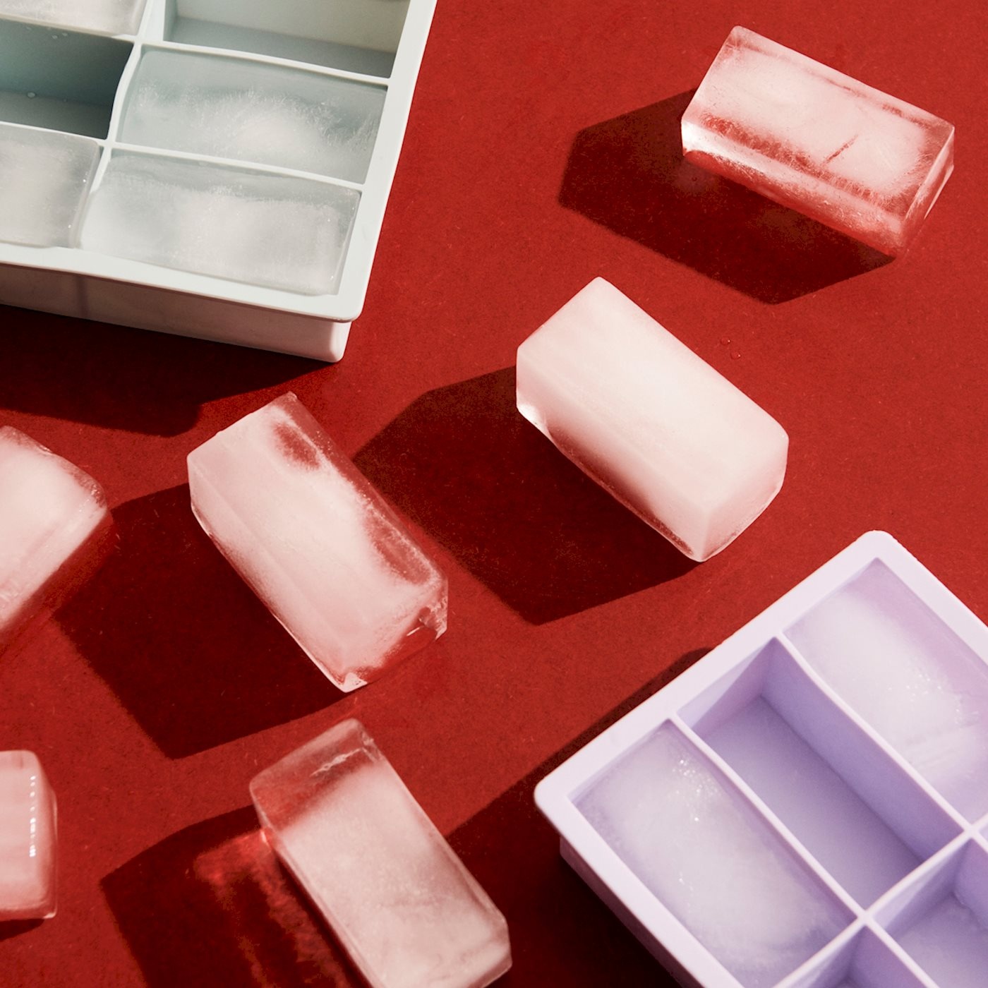 HAY Ice Cube Tray Square XX-Large Pink