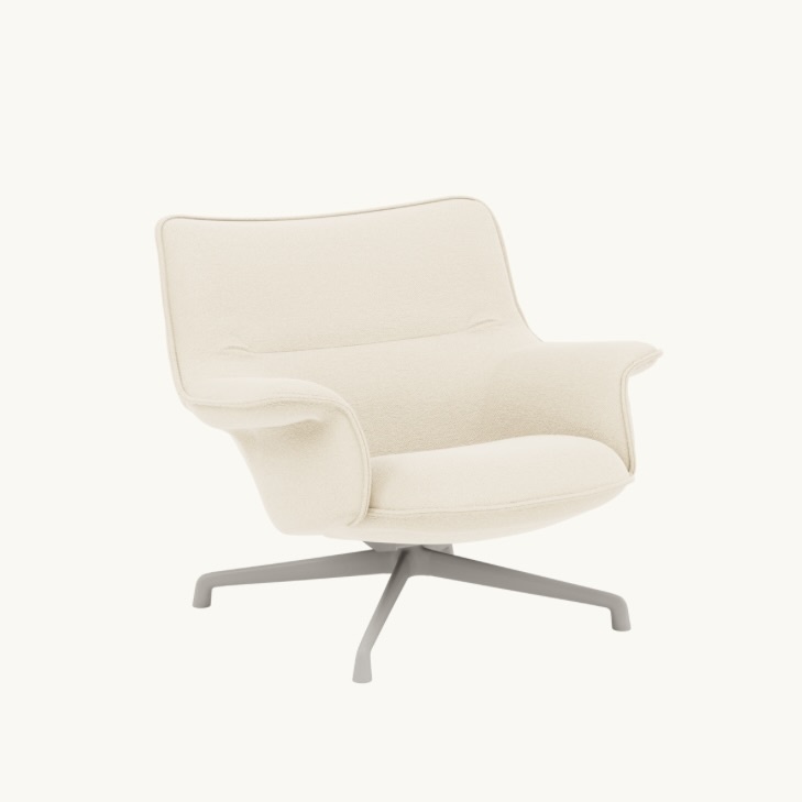 Muuto Doze Lounge Chair Low Back - swivel - Hearth 1/Grey