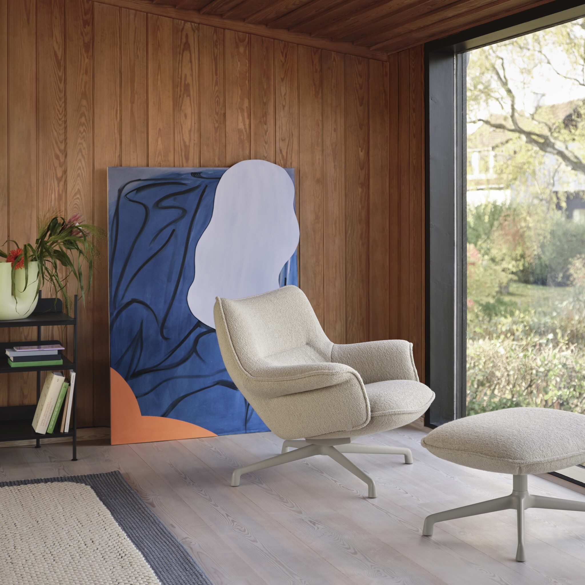 Muuto Doze Lounge Chair Low Back - swivel - Hearth 1/Grey