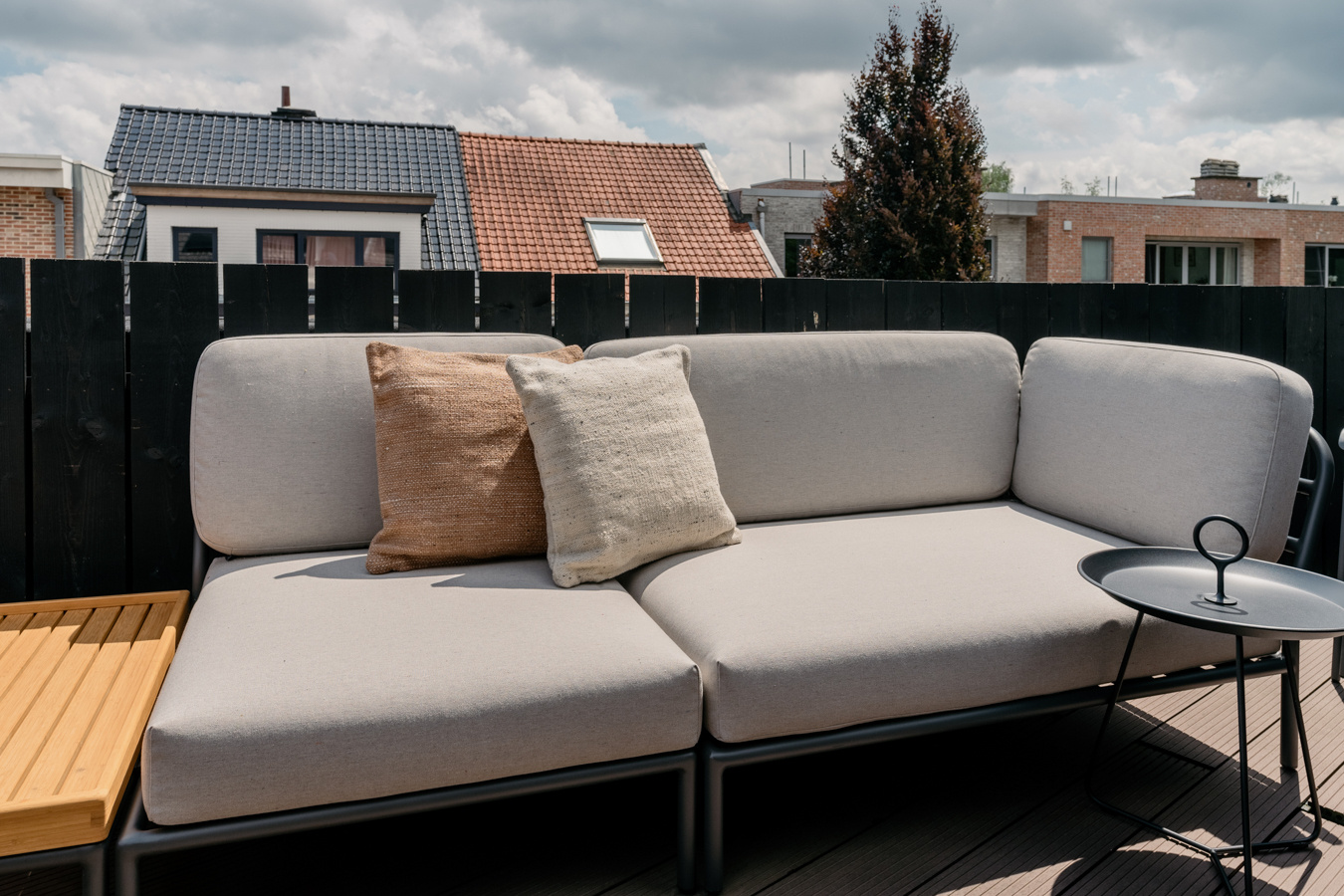 Houe Level Loungeset - Sunbrella Ash Heritage/Dark Grey powder coated aluminium