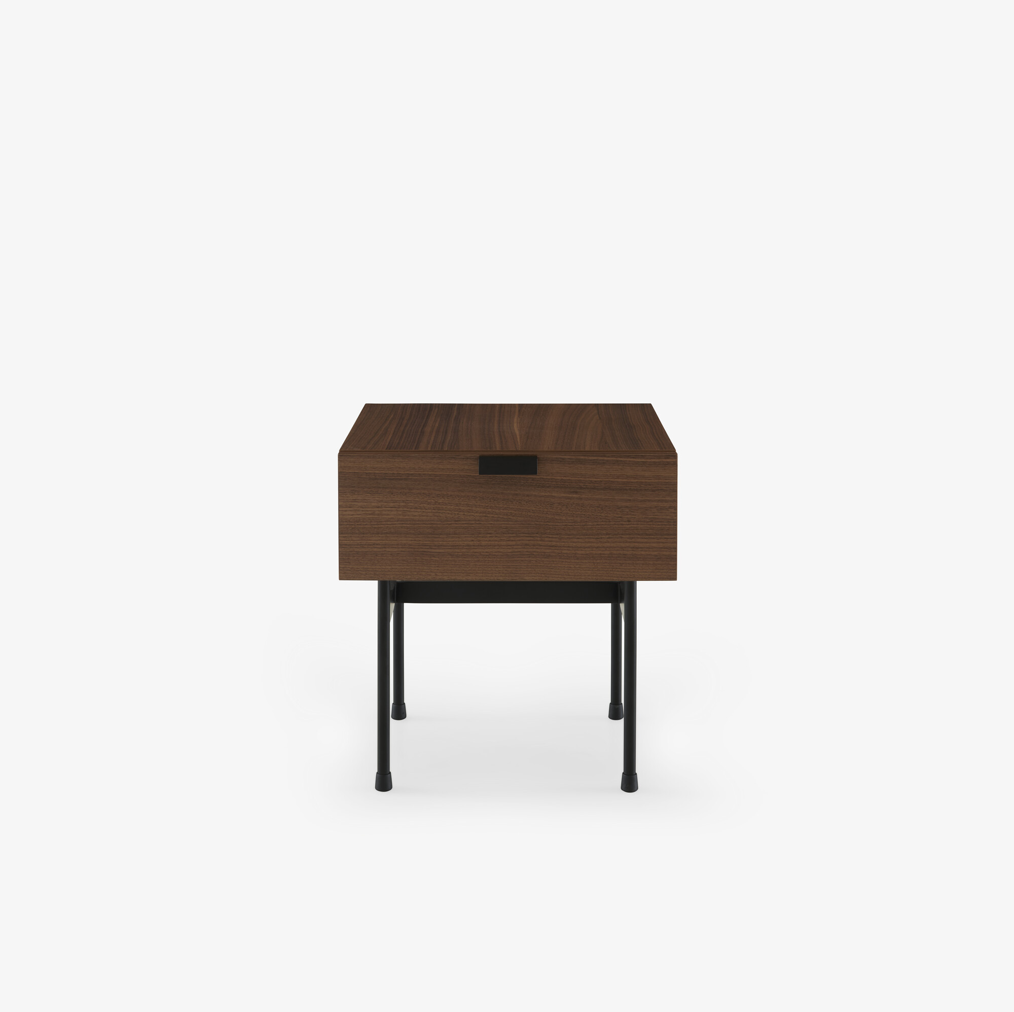 Ligne Roset Tanis Bedside Table - Walnut/Black Fenix Laminate