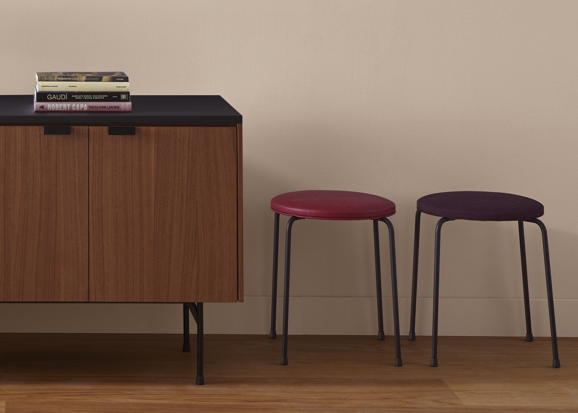 Ligne Roset Tanis Sideboard - Walnut/Black Fenix Laminate