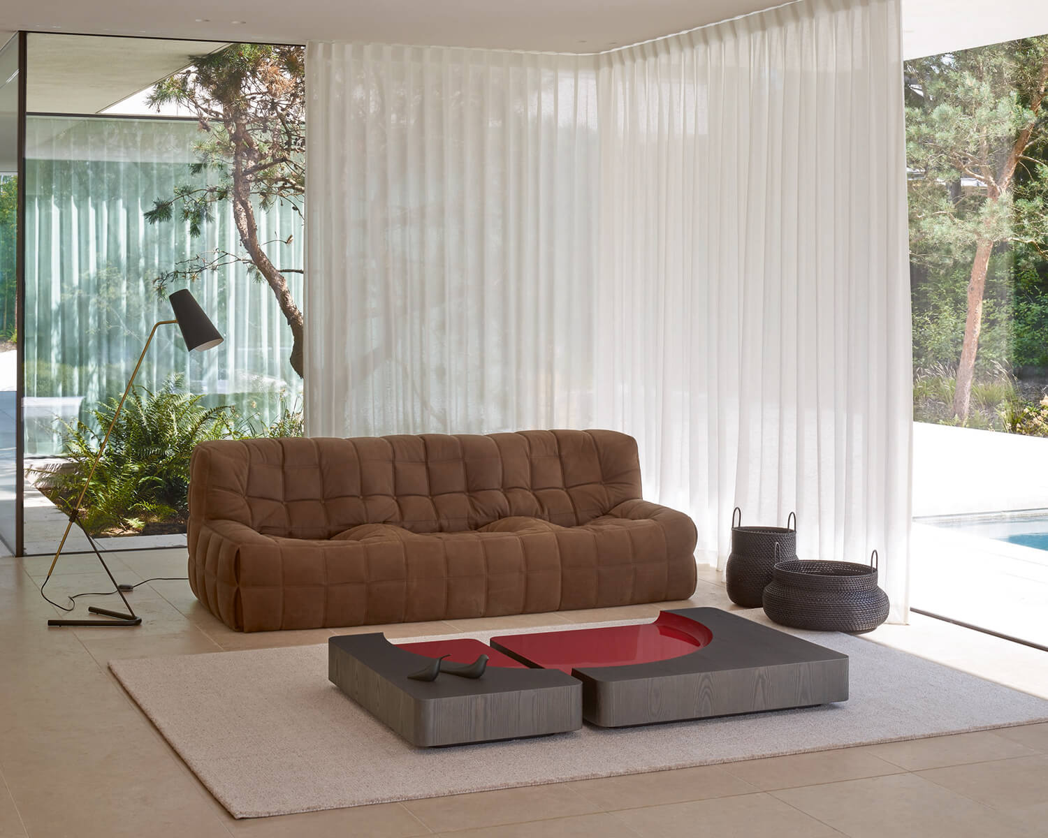 Ligne Roset Kashima Large 3-zit - Coda Creme/Kiwi