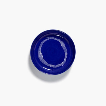Serax Deep plate dark blue - white stripes Feast