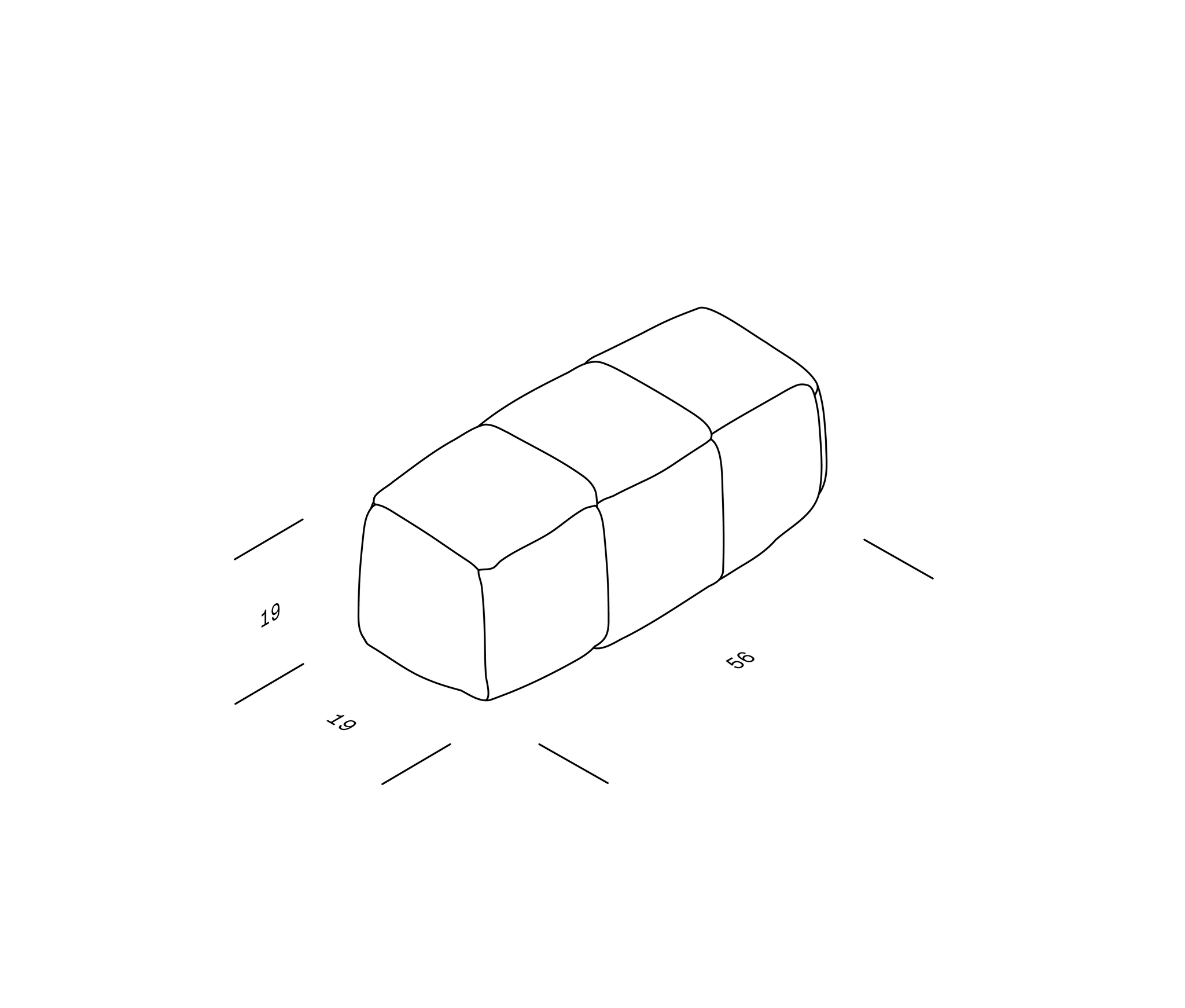 OBJEKTE UNSERER TAGE Henn Cushion Block - Vidar 0622