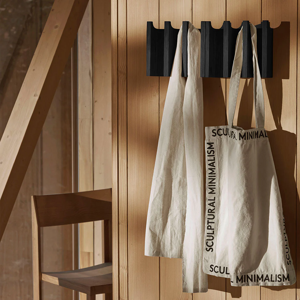 Kristina Dam Column Coat Rack - Black Lacquered Oak