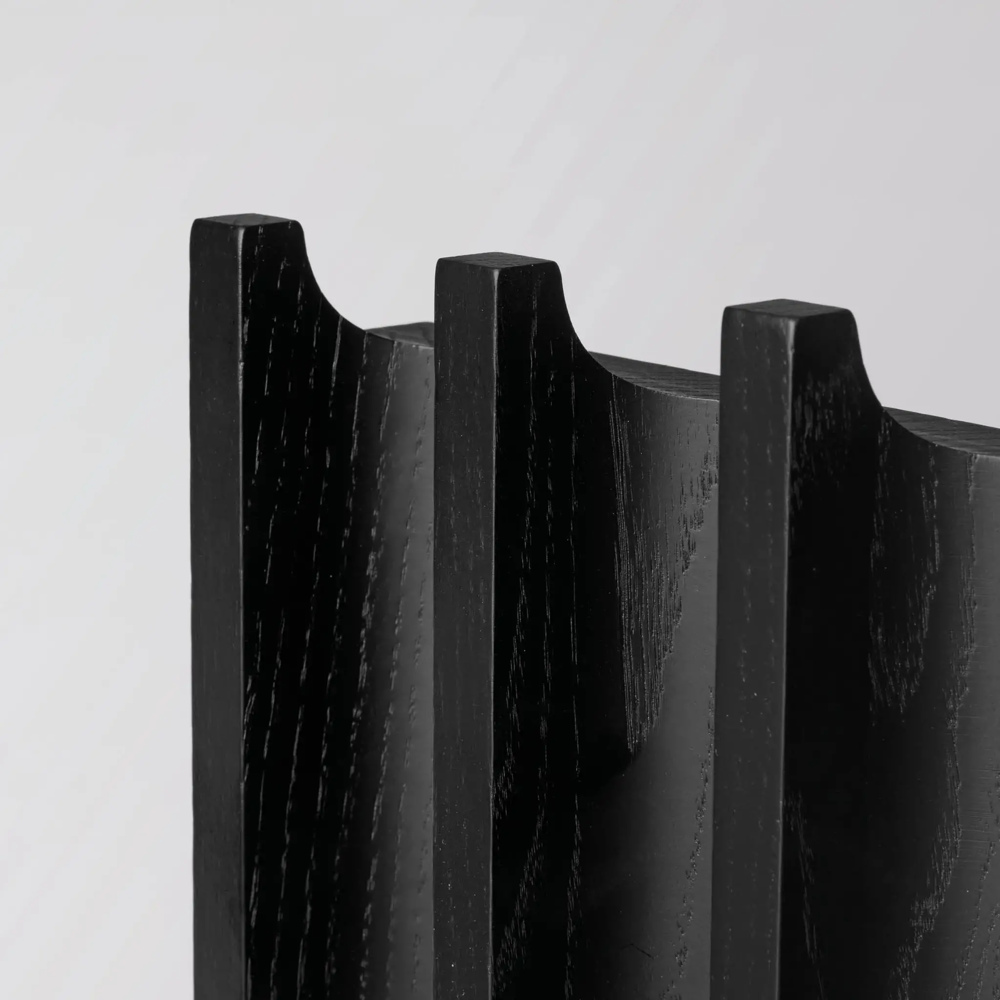 Kristina Dam Column Coat Rack - Black Lacquered Oak