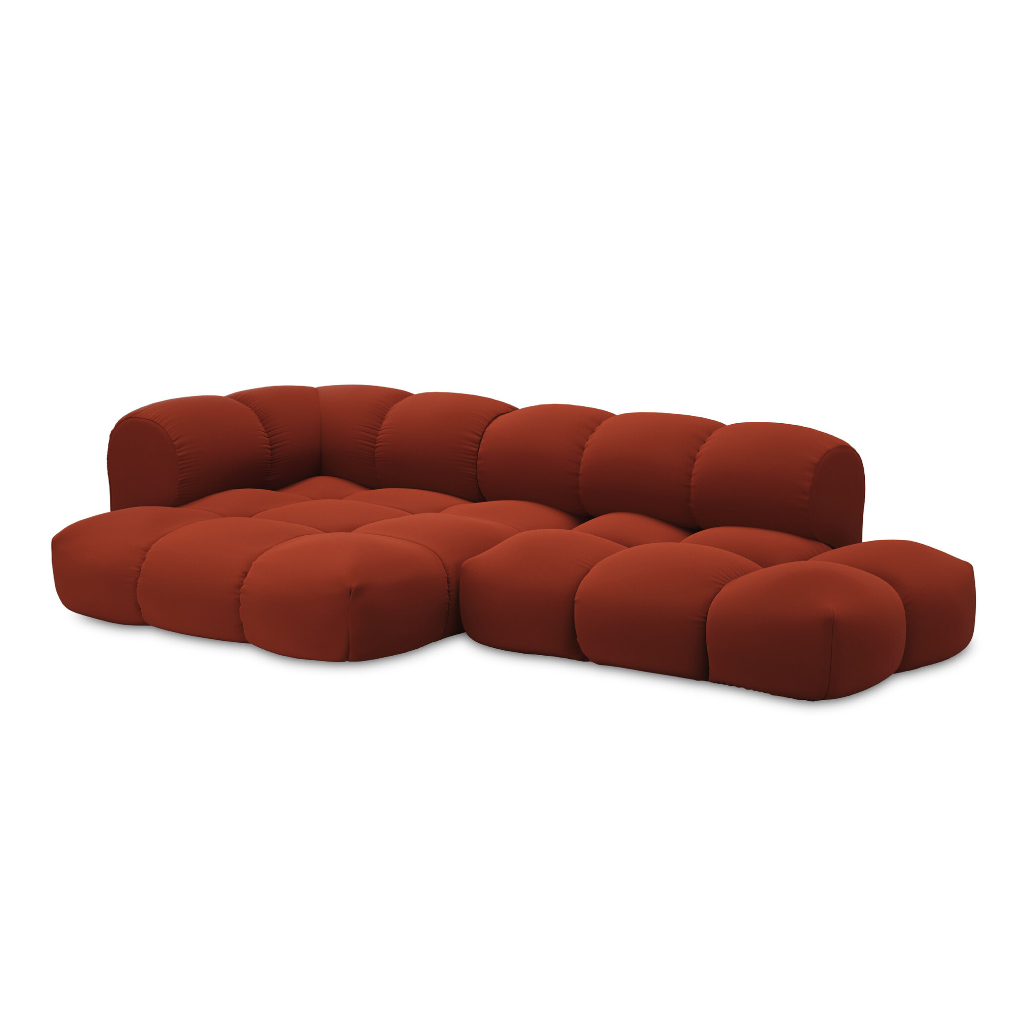 OBJEKTE UNSERER TAGE Sander Sofa Design 06 Max Left - Steelcut 0562 Sienna Red
