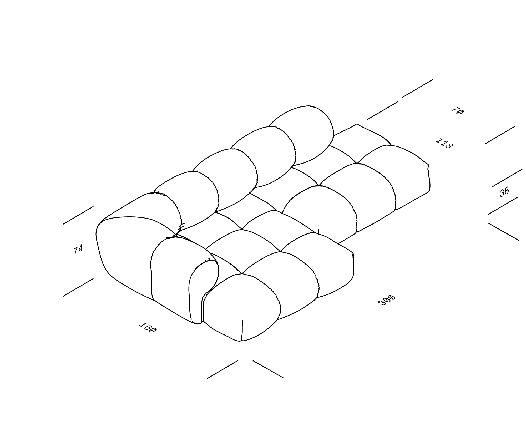 OBJEKTE UNSERER TAGE Sander Sofa Design 06 Max Left - Steelcut 0562 Sienna Red